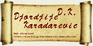 Đorđije Karadarević vizit kartica